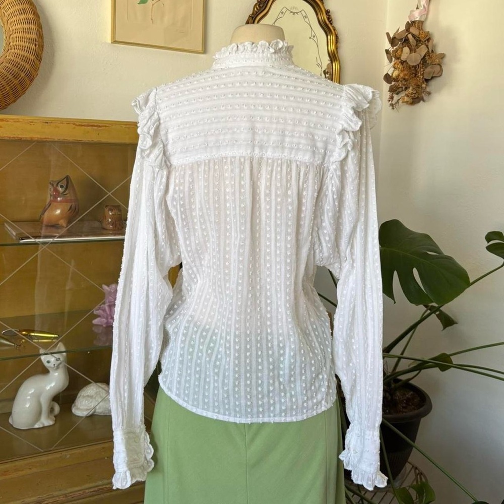 Isabel Marant White Ruffled Blouse - Picture 4 of 6